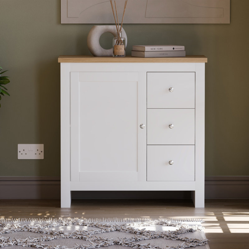 Beacsfield 79Cm W 3 Drawer Sideboard, White