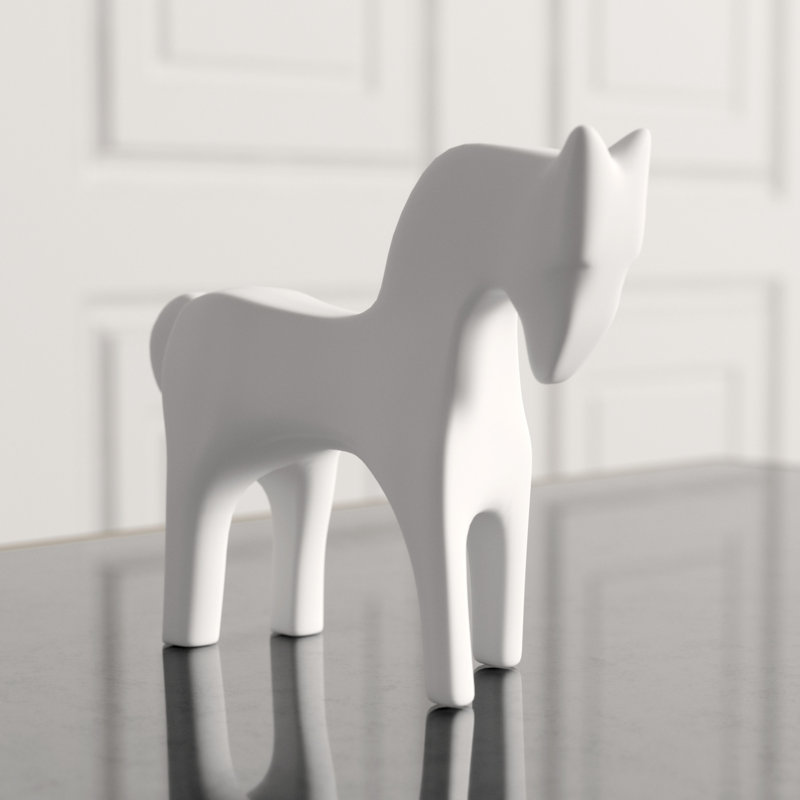 Horse-Matte White