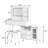 Bedroom Makeup Desk In White With 3 - Color Lighting Modes, Retractable Drawers, Fluted Glass Door, And Stool Vanity High Definition Led Lights, Adjustable Cabinet, Drawer Compartments, Power Outlet-1732501290