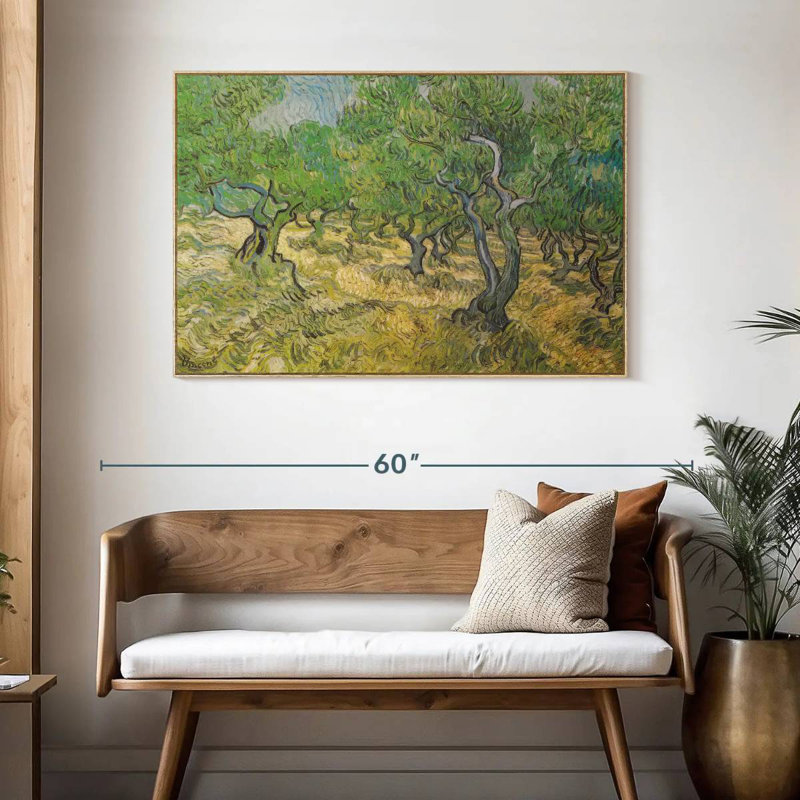 Olive Grove, Cadre flottant en bois naturel, 46 po x 31 po