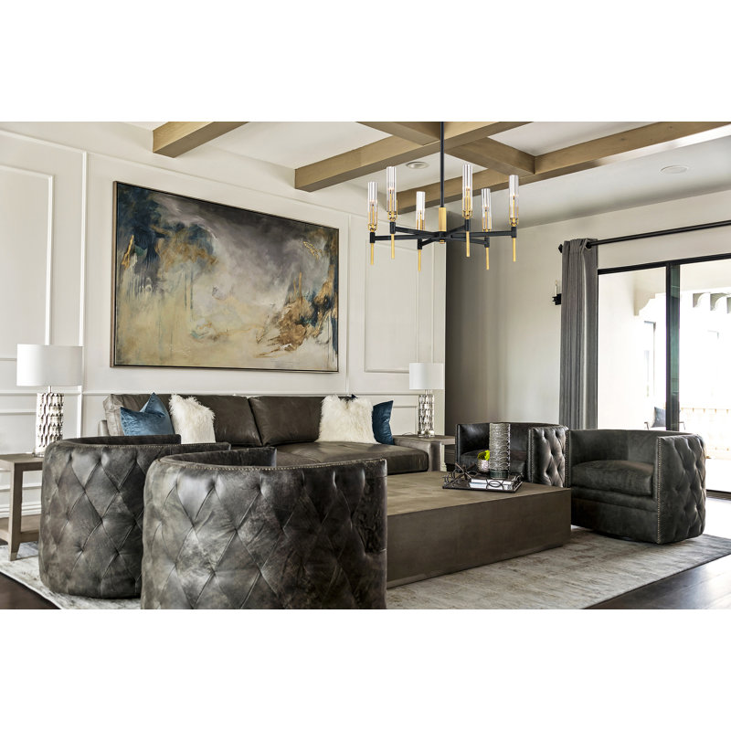 Kyla 6 - Light Dimmable Sputnik Chandelier