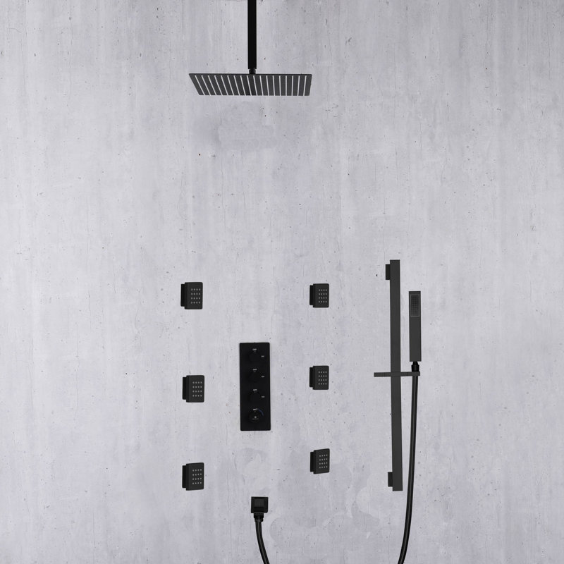 All-In-One Kit with Rough in-Valve, Matte Black
