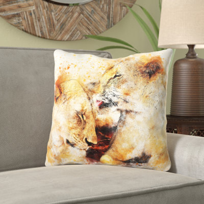 Wrenly Lion Throw Pillow