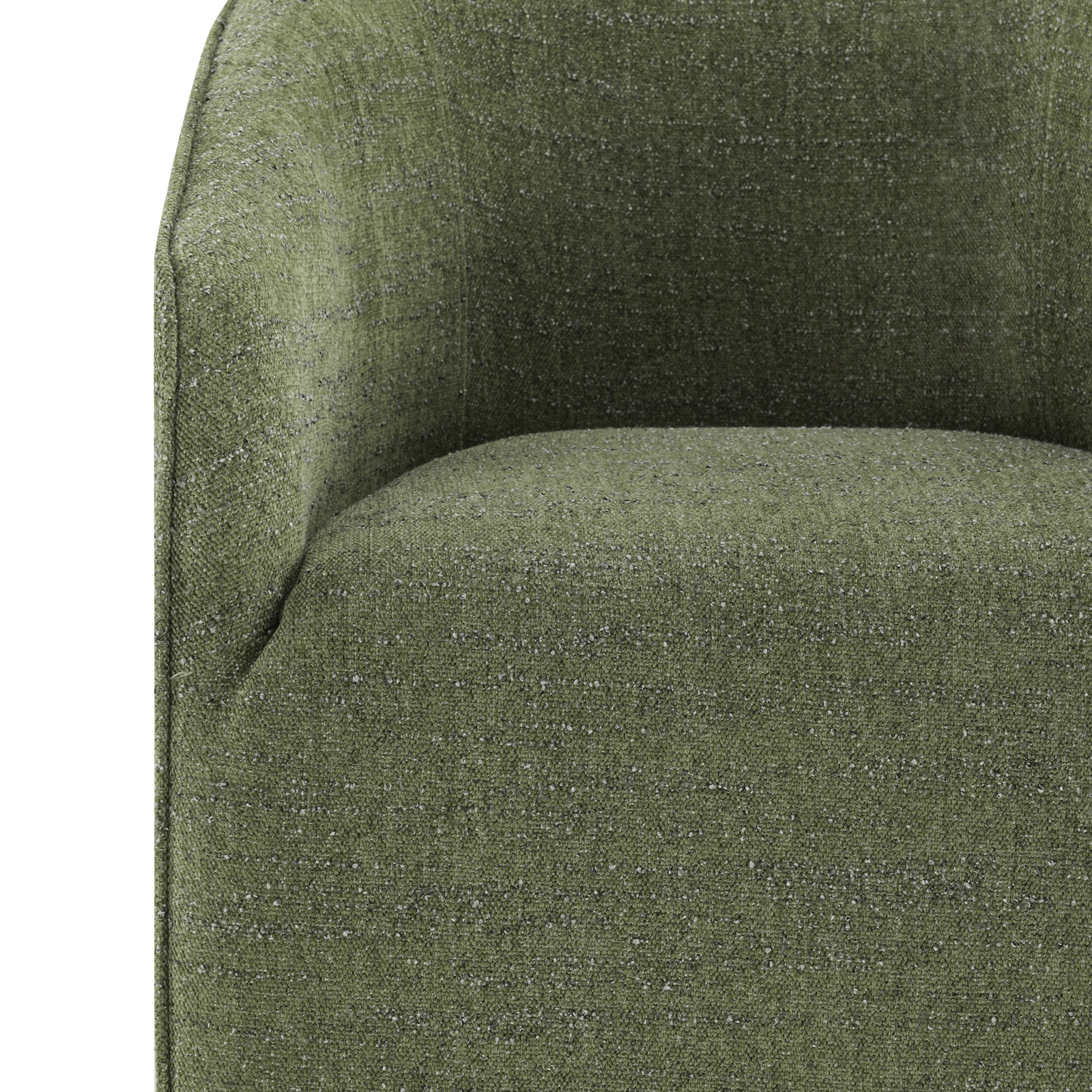 Concorde Caster Dining Chair, Chenille Mellow Forest