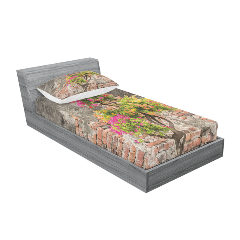 Ensemble de draps Fresh Fresh Tree avec fleurs fuchsia