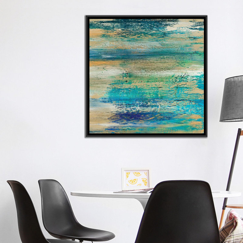 « filtered soleil », reproduction d’art sur toile, H 18 po x l 18 po x P 1,5 po, Toile encadrée noire, Pas de tapis