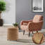 Repose-pieds rond 17 po avec rangement en jacinthe d'eau et couvercle - Cannelle-131634725