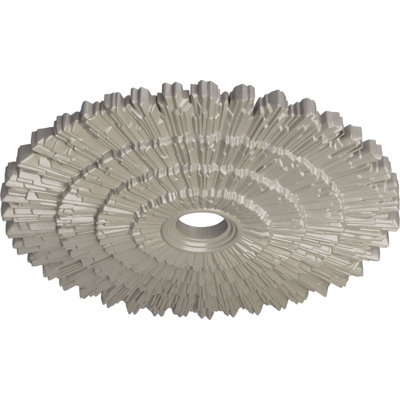 Endurathane Eryn Ceiling Medallion, 24 3/4"OD x 3 1/4"ID x 1 7/8"P (Fits Canopies up to 4"), Hand-Painted Pearl White Finish