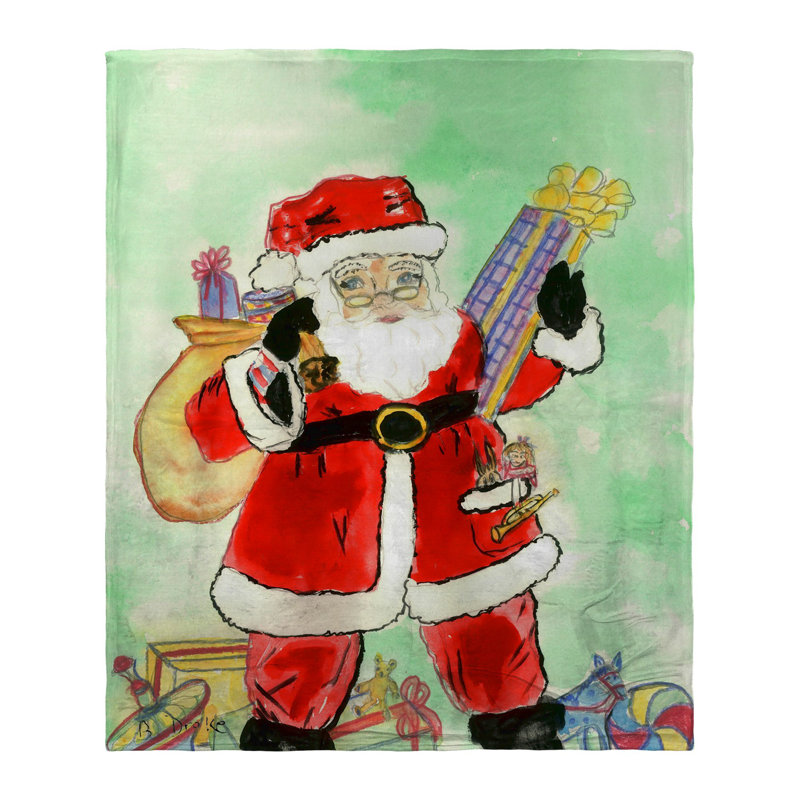 Jeté en soie père Noël