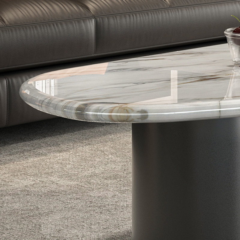 Table basse italienne en pierre micro-cristalline, H 15,7 po x L 43,3 po x l 29,5 po