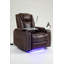 Fauteuil inclinable Power Zero Gravity avec fonctions multifonctionnelles - Accoudoirs de rangement et porte-gobelet - Table pour ordinateur portable et porte-téléphone - Lampe de lecture et DEL - Inclinaison infinie pour le salon et le bureau
