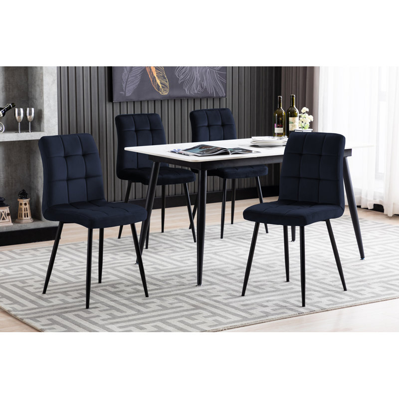 Coffield 50cm H Upholstered Side Chair, Black