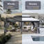 Pavillon de jardin à toit rigide avec structure en aluminium et double toit en acier galvanisé-131222995