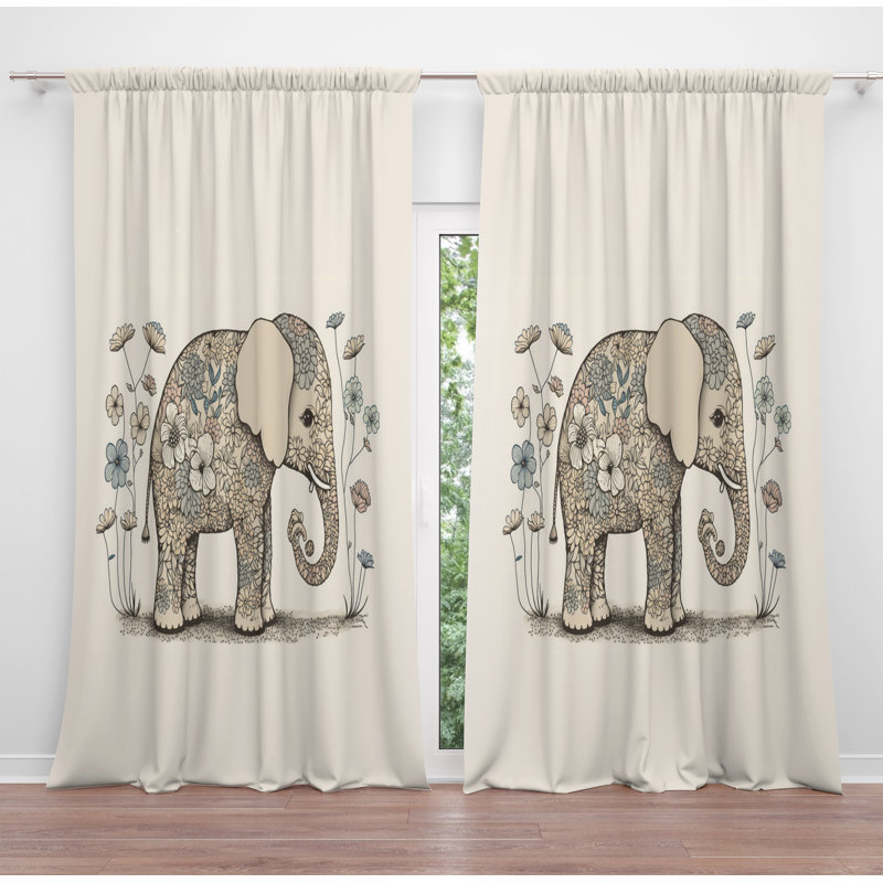 Ahmod Room Darkening Curtain Pair, 40" W x 61" L