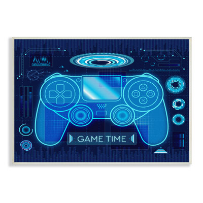 «Game Time Bold Blue», thème de jeu d'ordinateur par Ziwei Li - impression