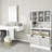 Laundry Cabinet With Painting - White And Attractive Adjustable Shelves For Space Optimization-1239841368