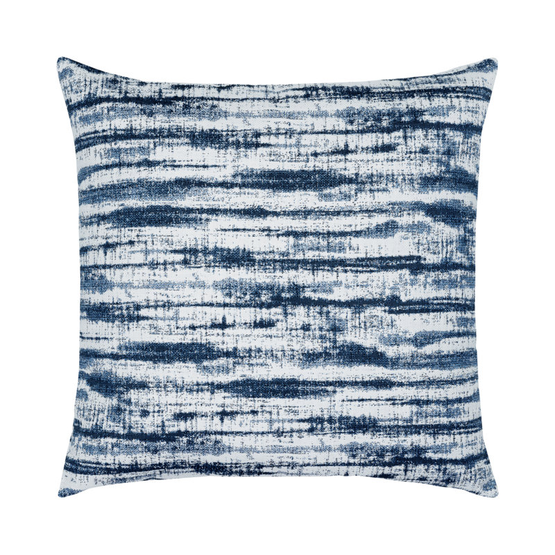 Linear Outdoor Square Sunbrella® Pillow Cover & Insert, Indigo, Square 22"