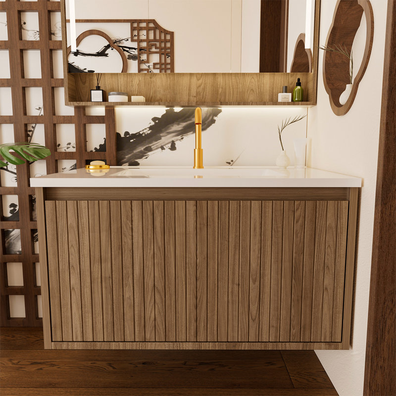 Armoire de meuble-lavabo 30 po sans lavabo en céramique, Noir