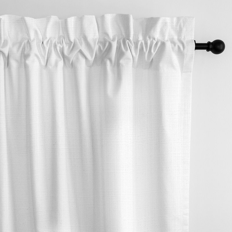 Panneau de rideau simple obscurcissant en lin de couleur unie Lynnin, L 50 po x L 96 po
