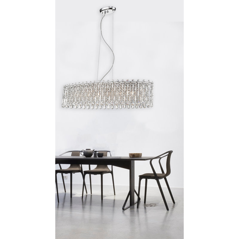 Clardy 6 - Light Chrome Crystal Pendant