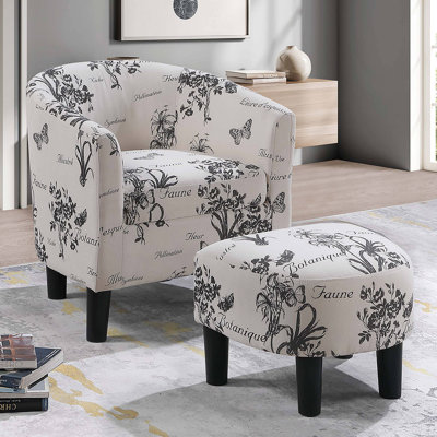 Chaise d'appoint et repose-pieds