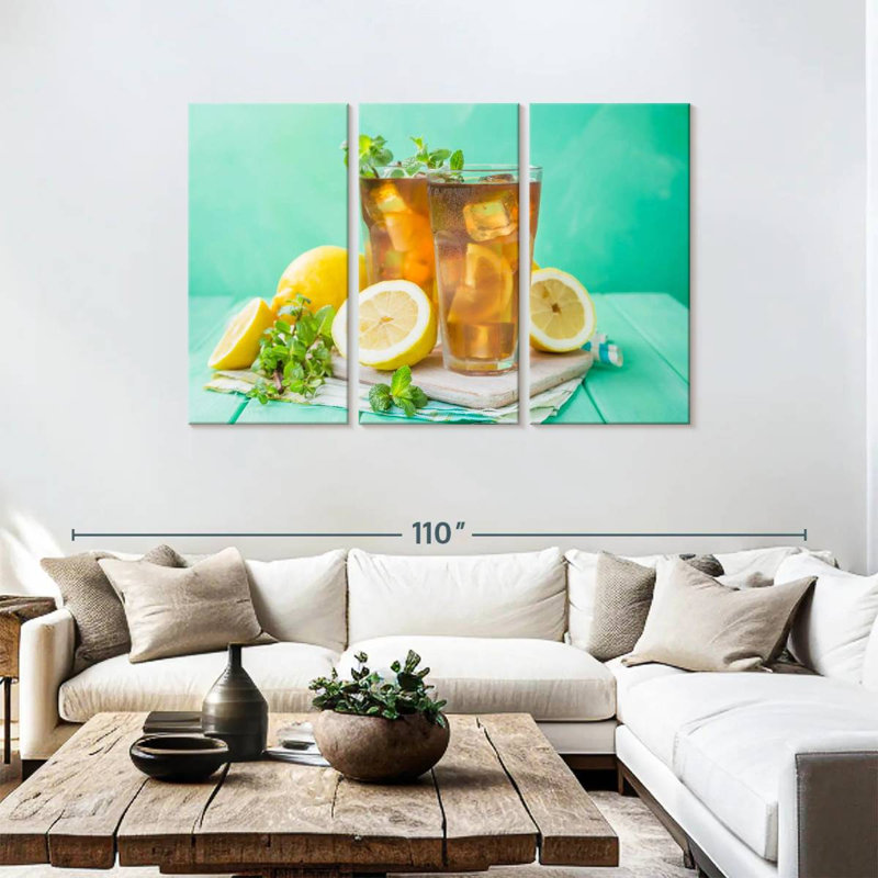 Yarlin Lemon Iced Tea, 48" H x 74" W