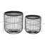 Tables basses gigognes rondes, de 2 po en noir, conception de panier en acier câblé, plateaux amovibles, salon essentiel, peu encombrant et polyvalent avec espace, tables de bout empilables pour attirer les enfants, noir