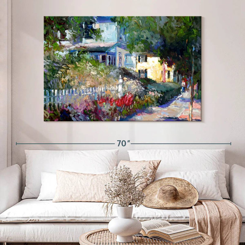 Sireci Yellow Suburbs, 34" H x 51" W