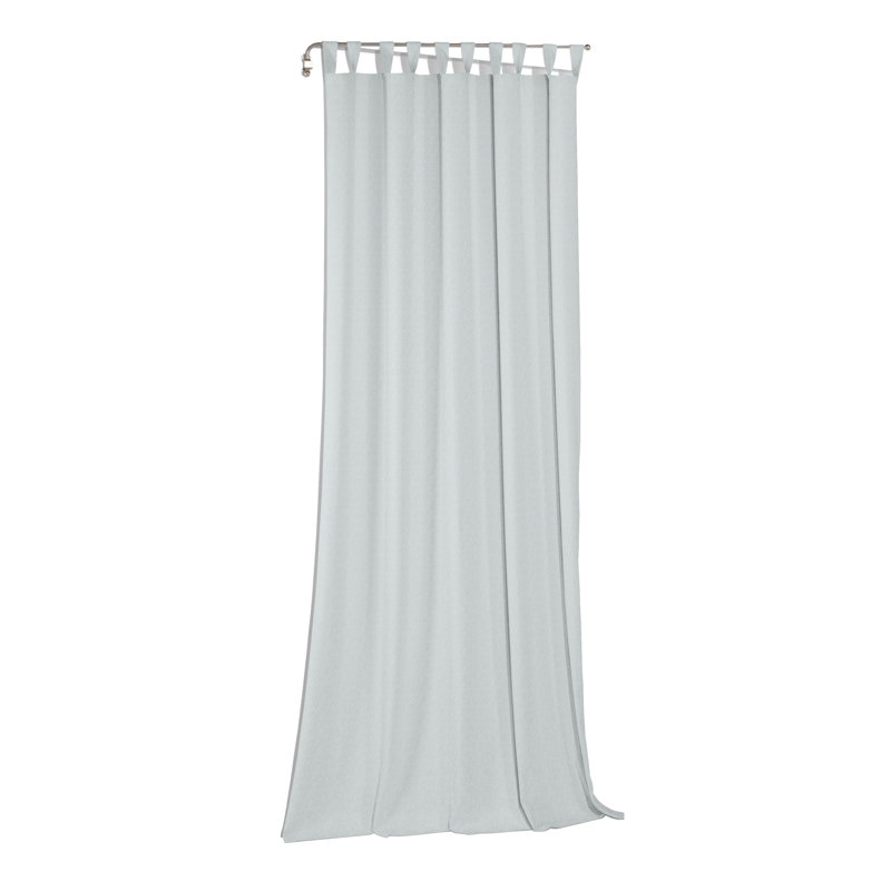 Sunday 82% Polyester And 18% Cotton Semi Sheer Curtain Single Panel, 142cm Width x 305cm Drop, Blue