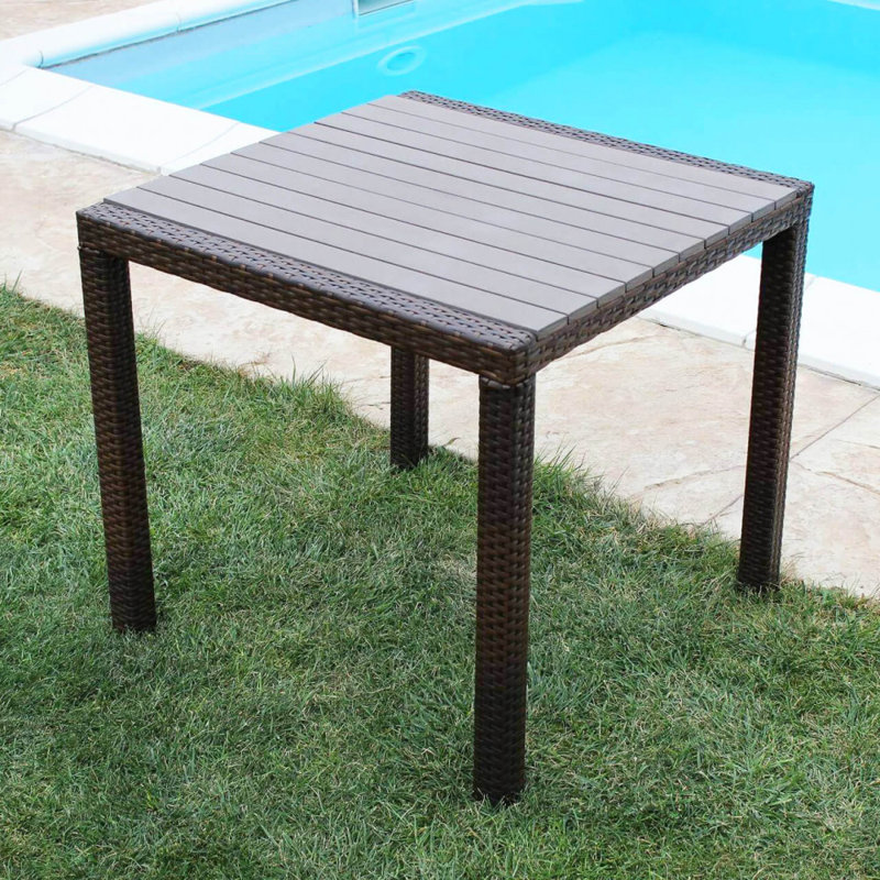 Kinyon Square Metal Outdoor Dining Table , 80cm cm W 80cm cm D