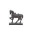 Sculpture cheval polystone brun