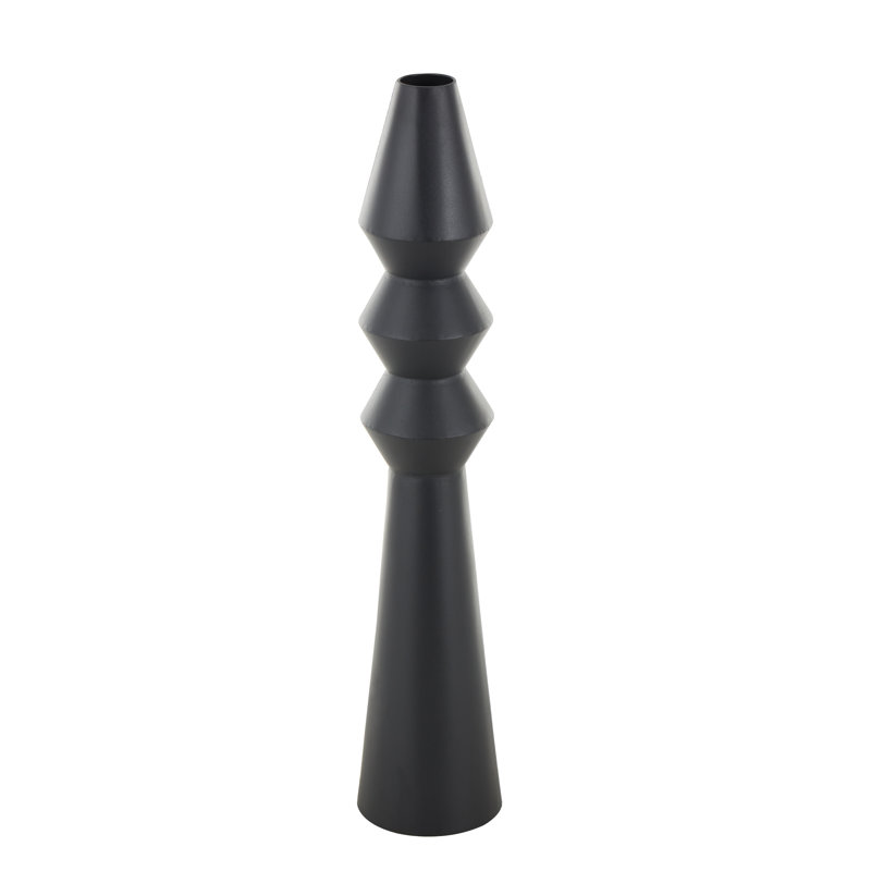 Vase cannelé en métal Cole And Grey, H 32,5 po x l 6,5 po x P 6,5 po