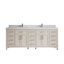 Cambridge 84 In. W X 22 In. D Double Sink Bathroom Vanity In Fine Grain With 2 In. Calacatta Sienna Quartz