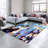 Always On My Mind Washable Colourful Abstract Art Area Rug size 8'x10' with Non-Slipping Backing