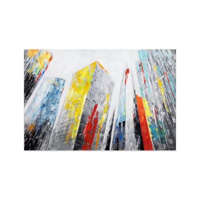 City of Giants Hand Painted Acrylic Painting