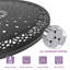  Ensemble de salle à manger d'extérieur en aluminium moulé 35,43 pouces Potosi avec trou pour parasol et coussins bruns Potosi-383897463