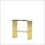 Console moderne avec cadre en métal doré, table d'entrée chic avec tablette de rangement pour le décor du salon