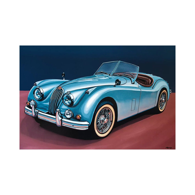 Jaguar Xk140 Cabrio by Paul Meijering - Wrapped Canvas Print, 30.48cm H x 45.72cm W x 1.91cm D