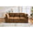 Brown 85.4" Multi - Functional Modular Sectional With Charging Ports, Phone Holder, And Lumbar Pillows For Contemporary Home Decor L Shaped Movable , Ergonomic Flexible Furnishing-160404502