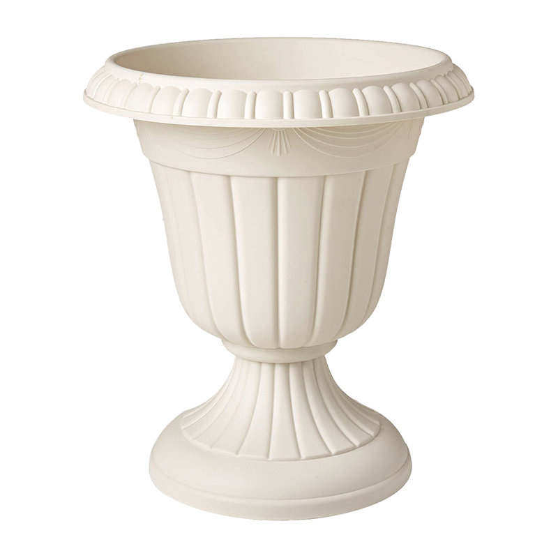 Anouk Urn Planter, 15" H x 13" W x 13" D, Beige