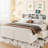 Wooden Platform Bed With Multi-Storage Headboard, Usb And 2 Drawers-451355281
