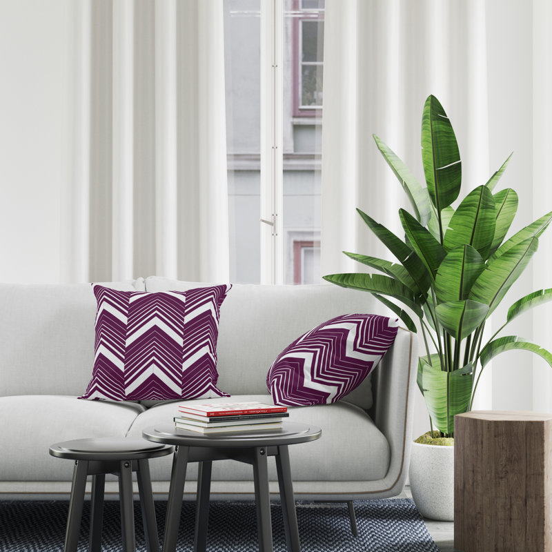 Housse et insert de coussin décoratif en polyester, L 15 po x H 15 po, Mauve