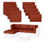 Ensemble de coussins de patio modulaire pour 3 sièges Wynee 9Pcs-397577438