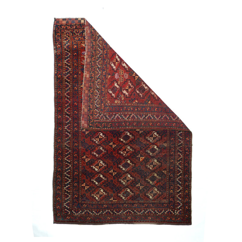 Tapis afghan rétro 4 pi 7 po x 6 pi 9 po