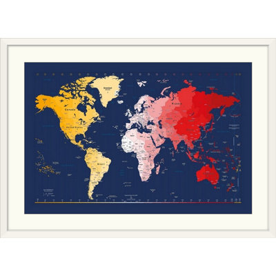 Francy «World Timezone Map» par Bellen, impression