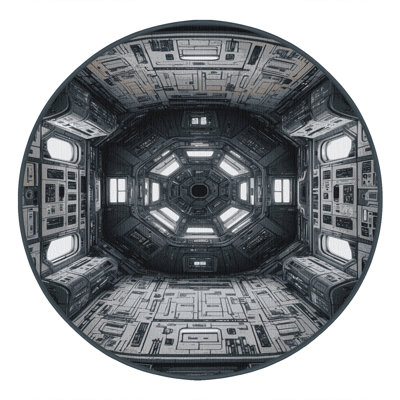 Machine Washable Space Black Area Rug