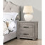 Armoire de chambre rustique grise, table de chevet 2, ornement en bois massif