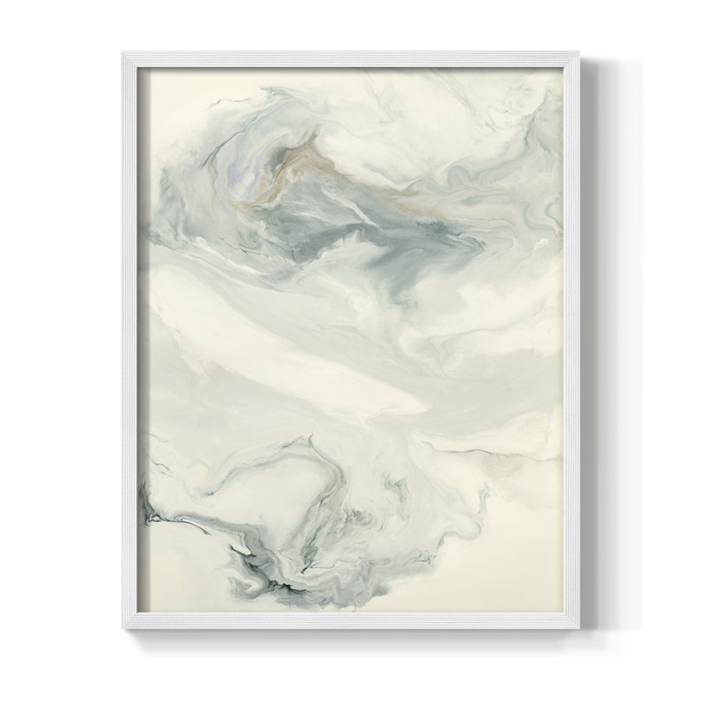 Reproduction encadrée sans titre - bois massif, Cadre simple blanc, H 20 po x l 16 po