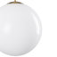 Luminaire suspendu en verre opale à une lumière Contemporary Chic