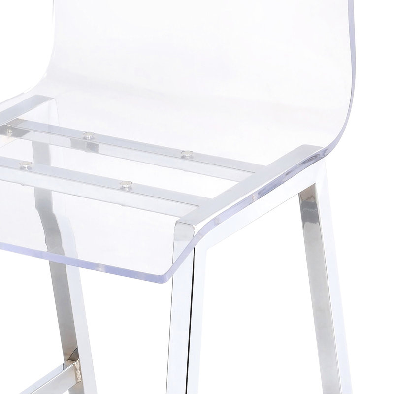 Chaises de hauteur comptoir en acrylique transparent (de 2) - Polyvalentes pour différents styles d'intérieur et occasions de repas
